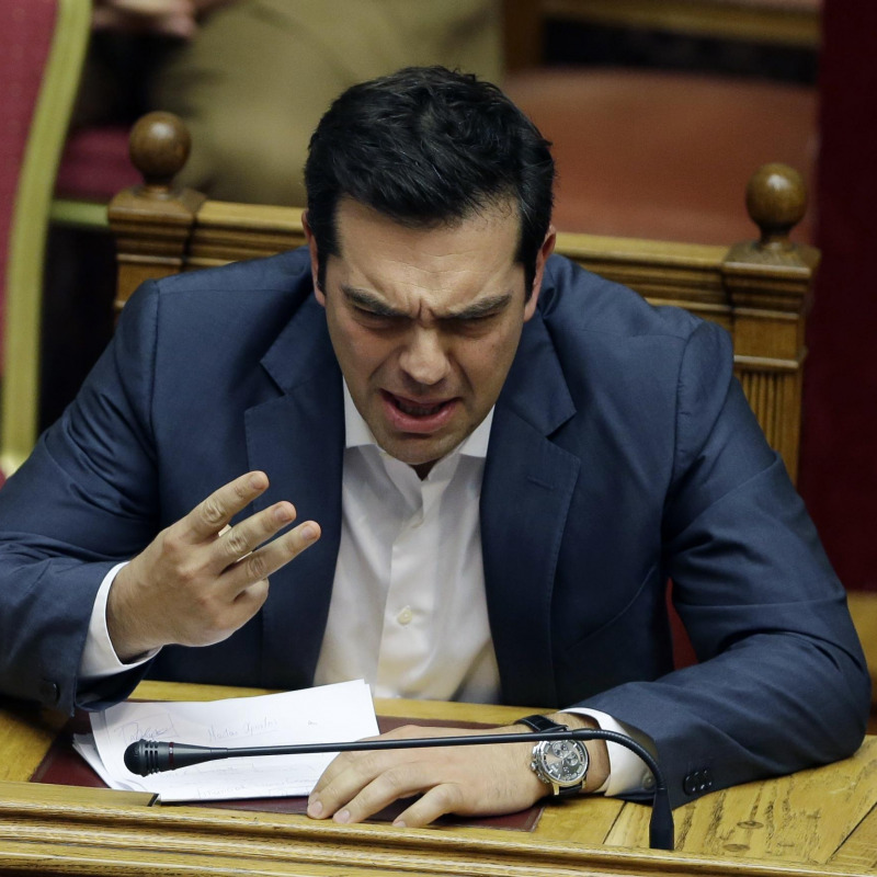 Grecia, Alexis Tsipras in Parlamento