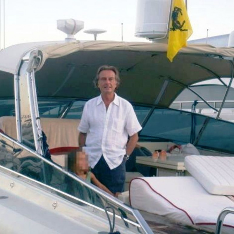 Luca Cordero di Montezemolo in barca alle isole Eolie in una foto di archivio