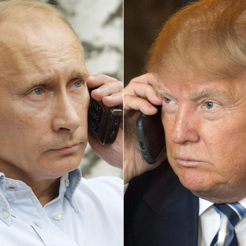 Il presidente russo Vladimir Putin e il presidente Usa Donald Trump