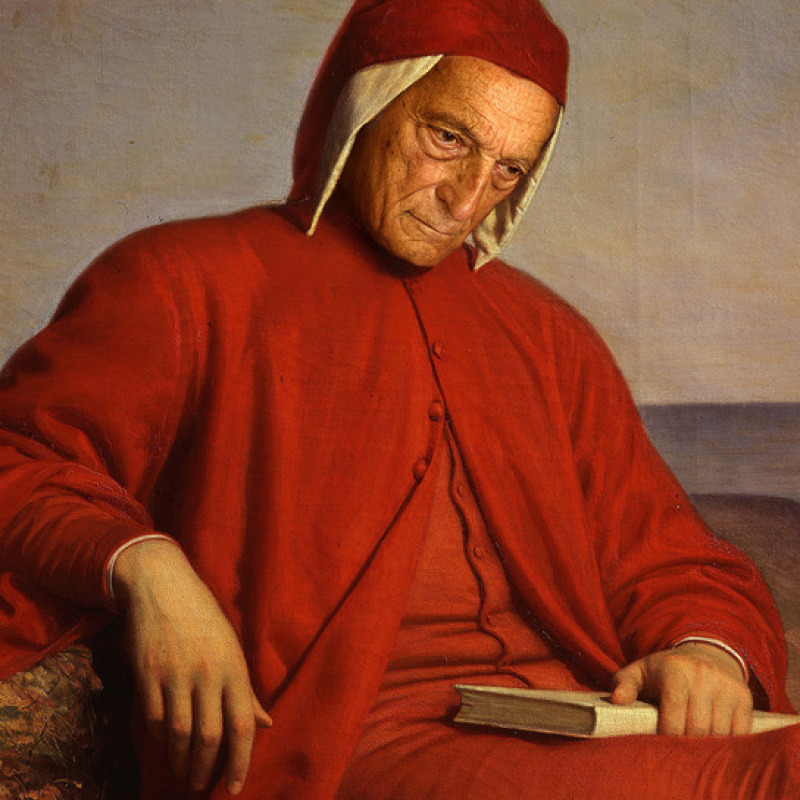 Dante in un'opera di Domenico Peterlini (1822-1891) dall'archivio di Palazzo Pitti
