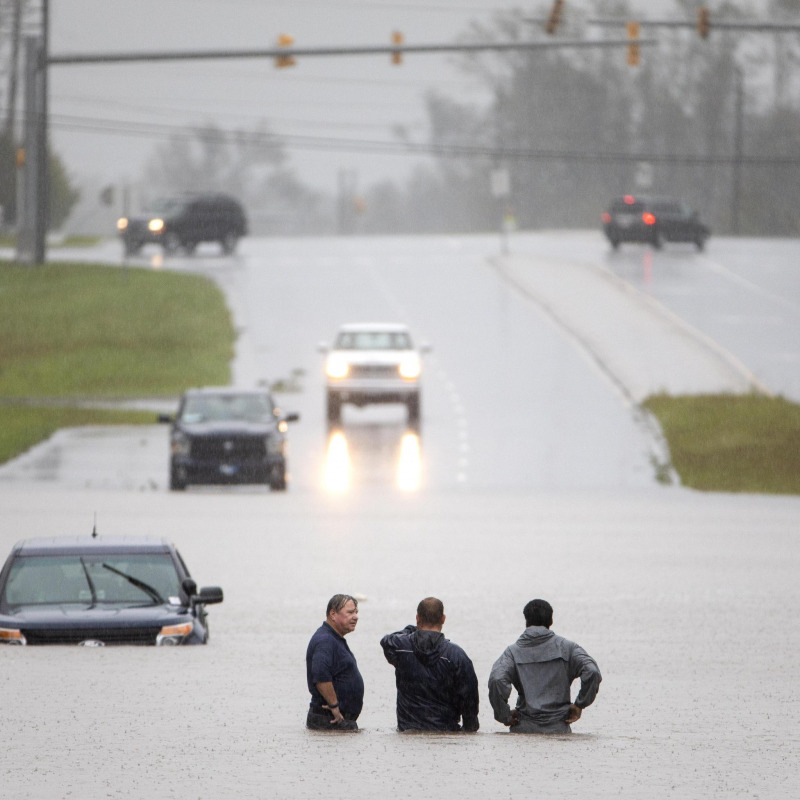 Le alluvioni causate dall'uragano Florence, North Carolina, Usa