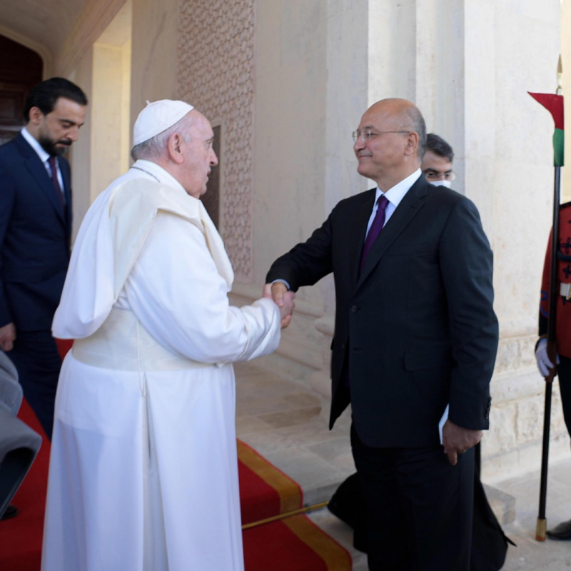 Papa Francesco e il president Barham Salih