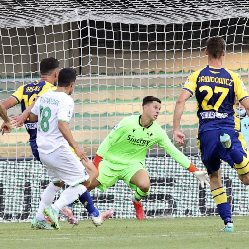 Raspadori realizza il primo gol del Sassuolo