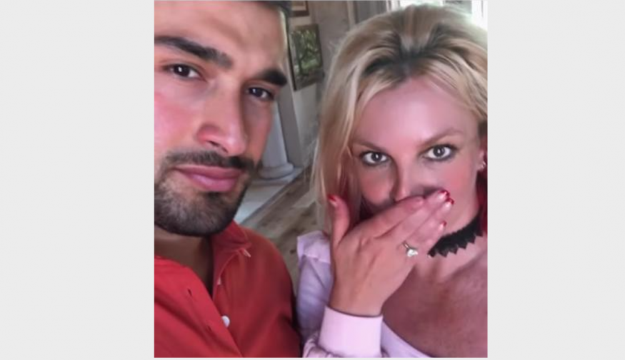 Un fotogramma del video pubblicato da Britney Spears con Sam Asghari