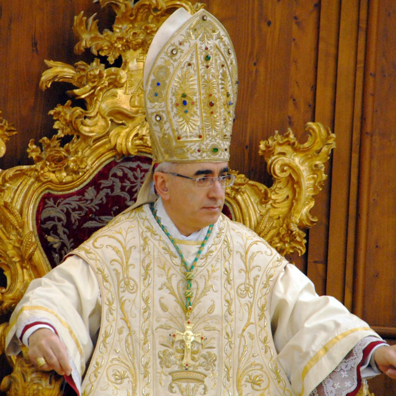 Il vescovo di Noto Antonio Staglianò (foto Cilmi)