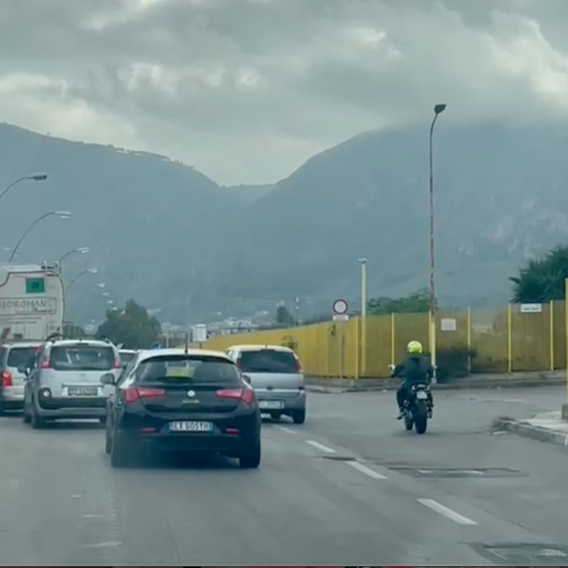 Traffico sul Ponte Corleone a Palermo