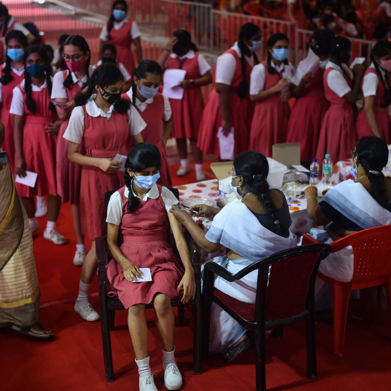 Vaccinazioni per gli studenti in India