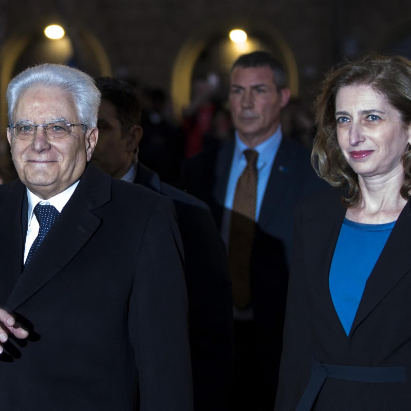 Il presidente della Repubblica, Sergio Mattarella, con la figlia Laura