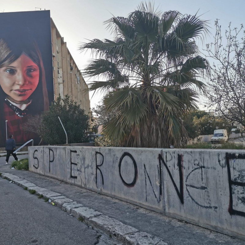 Il nuovo murales allo Sperone di Palermo