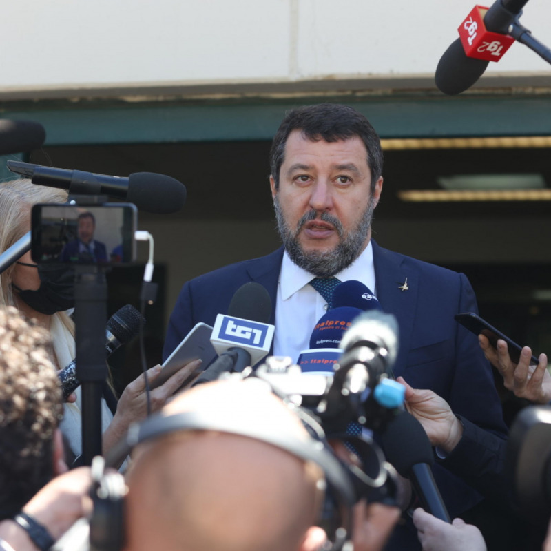 Il leader della Lega Matteo Salvini a Palermo