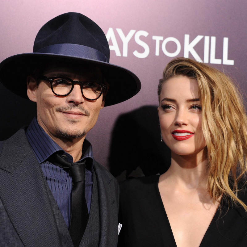 Johnny Depp e Amber Heard ad Hollywood in una foto del febbraio 2014