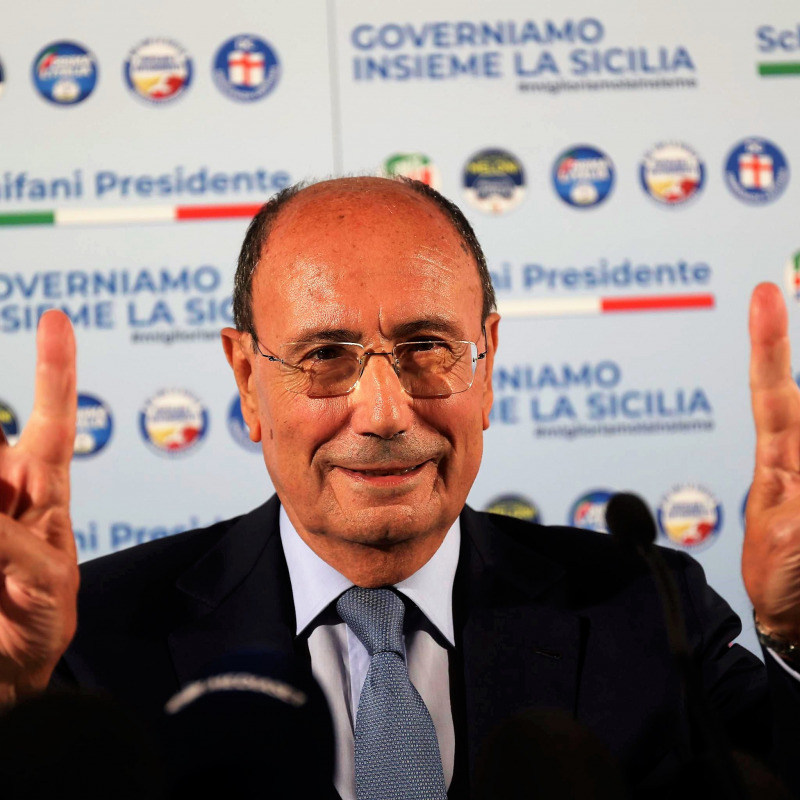 Il nuovo presidente della Regione Sicilia, Renato Schifani