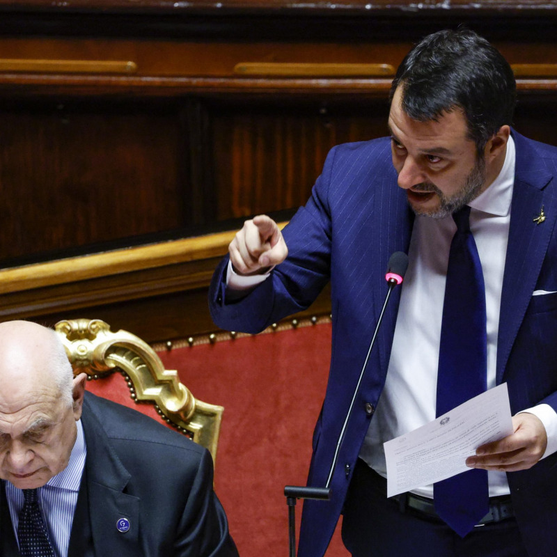Il leader della Lega Matteo Salvini e il ministro della Giustizia Carlo Nordio