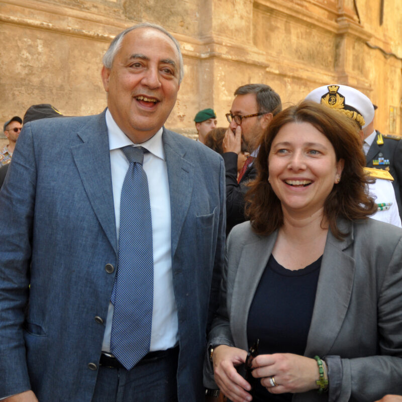 Il sindaco Roberto Lagalla e il vicesindaco Carolina Varchi
