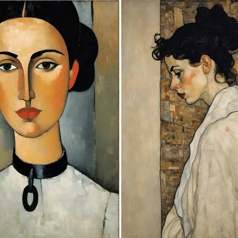 Intelligenza artificiale, il silenzio delle donne secondo Modigliani e secondo Egon Schiele