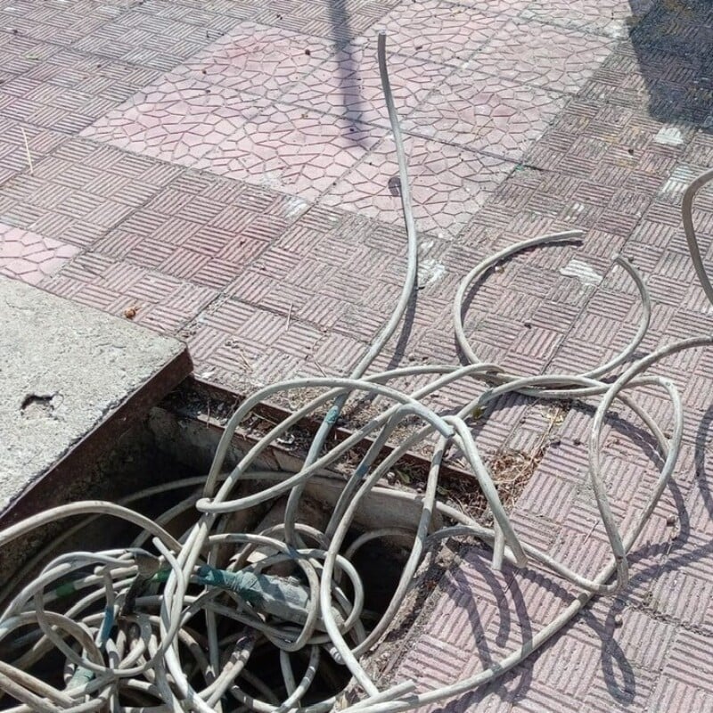 I cavi tranciati in via Kolbe