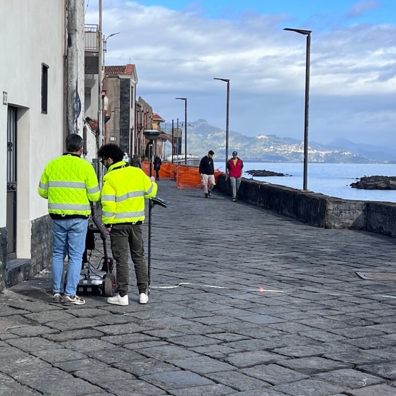 Le foto di rilievi con il laser scanner dopo i danni del ciclone Harry a Riposto